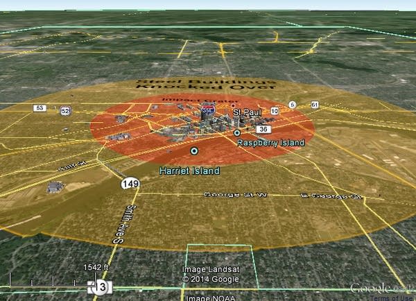 If an asteroid hit St. Paul
