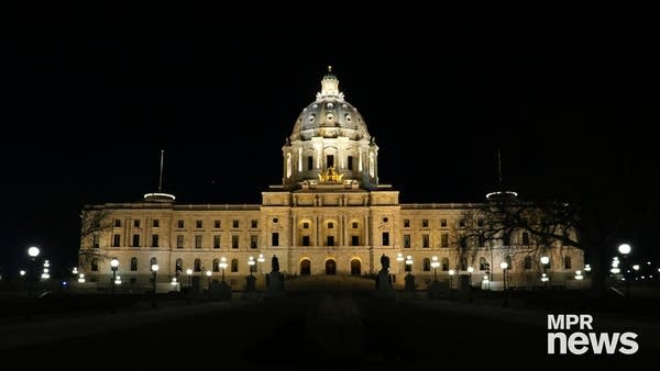 State Capitol building at night. 