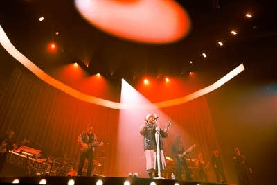 teddy swims and his band performing on stage