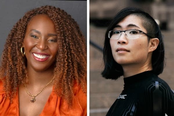 A side-by-side image of two people, Stacey Gordon and Lily Zheng.