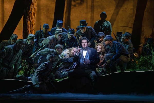 Poster Petter Mattei portrays stars in the Metropolitan Opera production of 'Lincoln' credit Karen Almond
