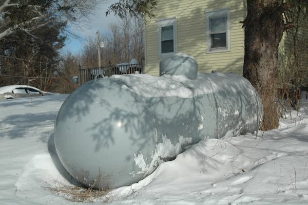 Propane tank in Isanti Township