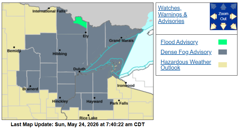 Dense fog advisory until 10 a.m.