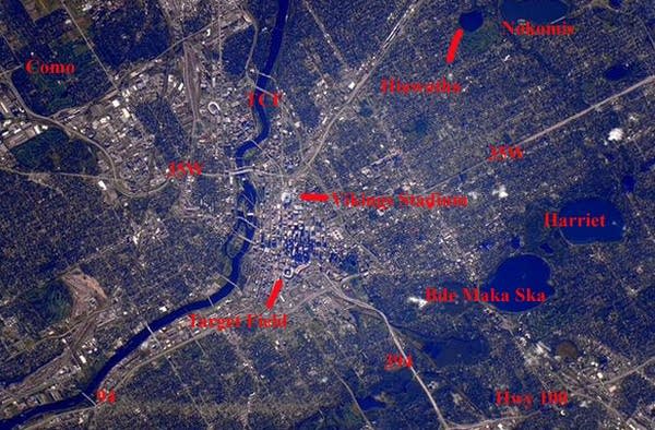 Minneapolis from space