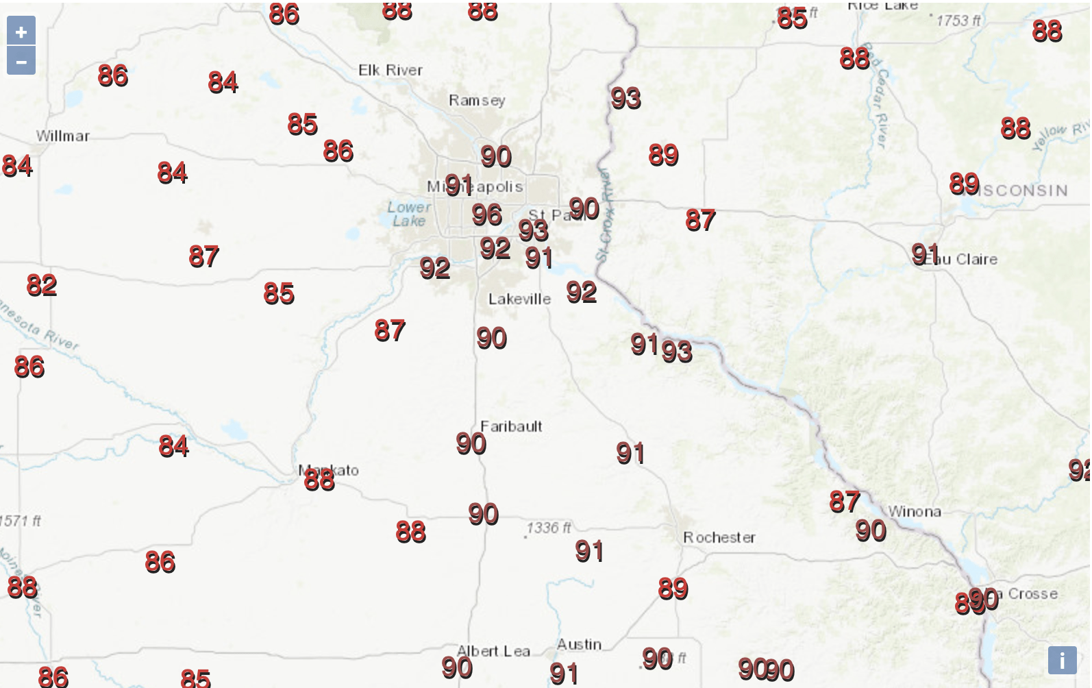 highs TUE reported