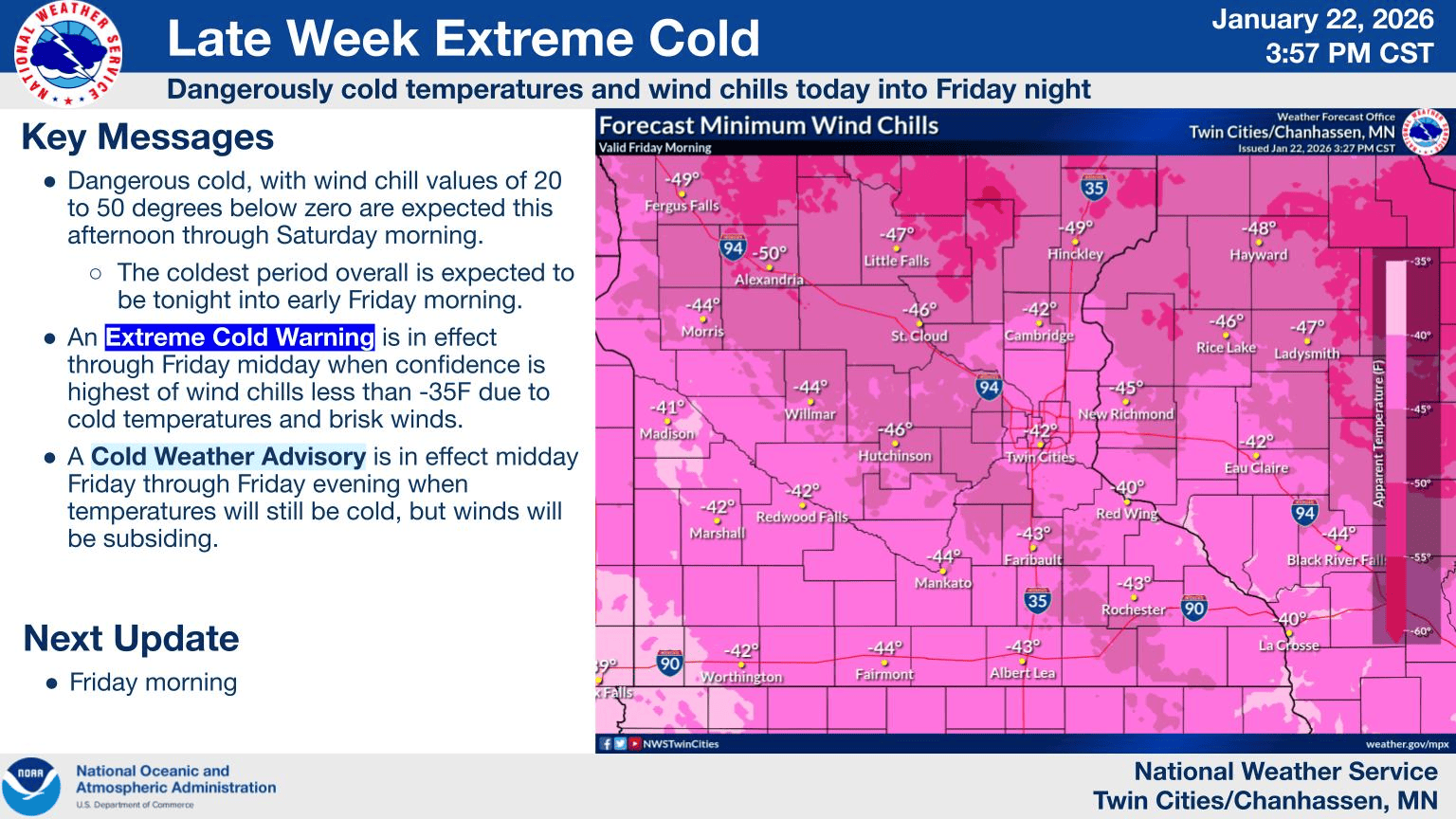 Extreme cold this weekend