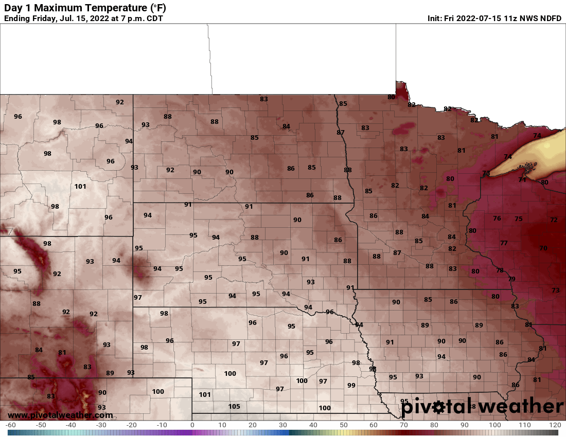 Showers move east, clearing, then heating up