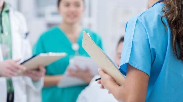 The U.S. went from adding 77,000 health care jobs in January to losing 28,000 in February. But the long-term outlook might be better.