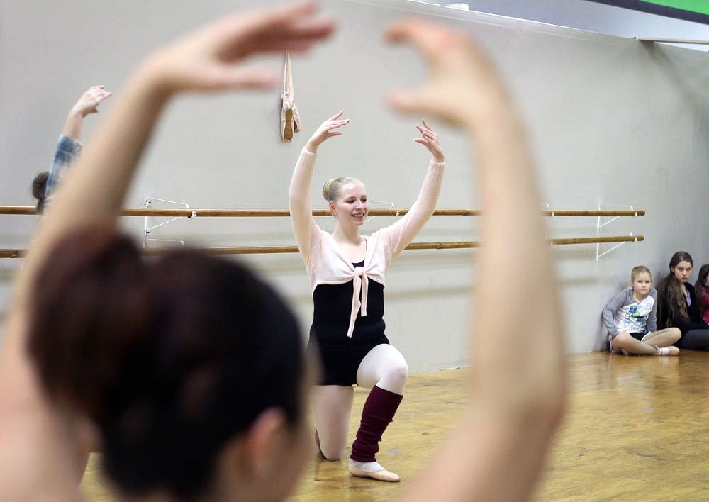 Haley Lenway, 16, rehearses her dance.