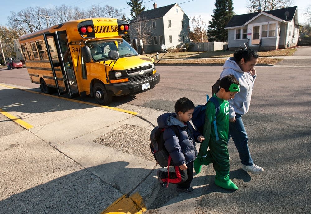 Home from school