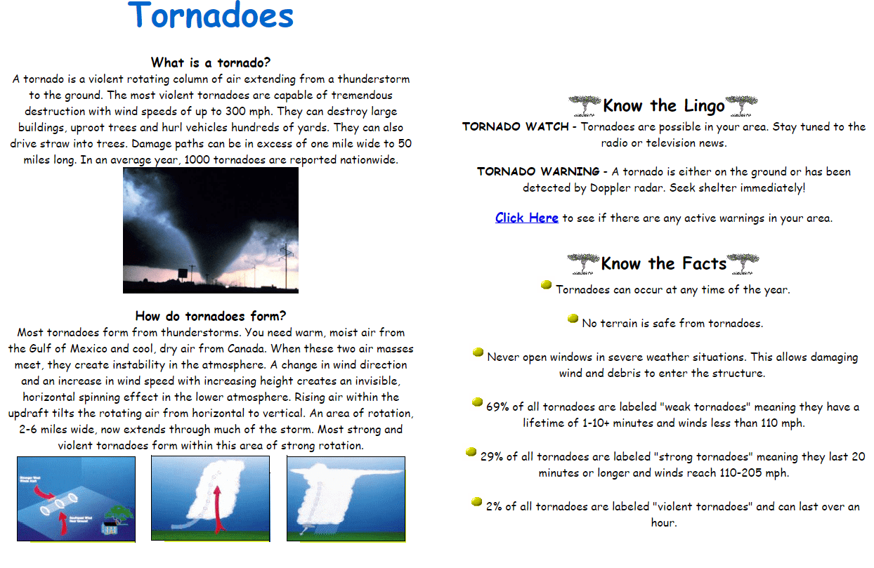 tornadoes
