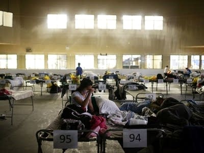 Tyra Abo at the evacuee center