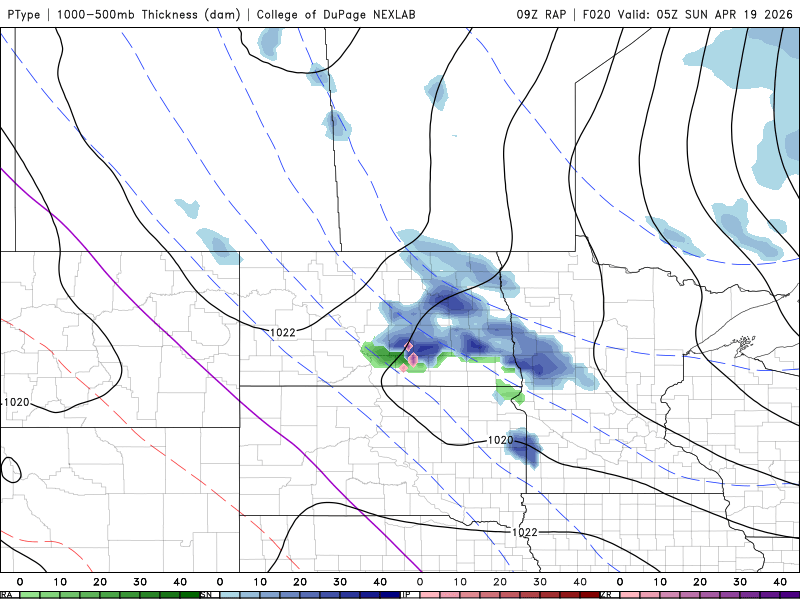 Forecast precipitation midnight Sunday to 11 a.m.