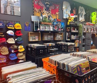 A range of collectible type merchandise on display in a retail store