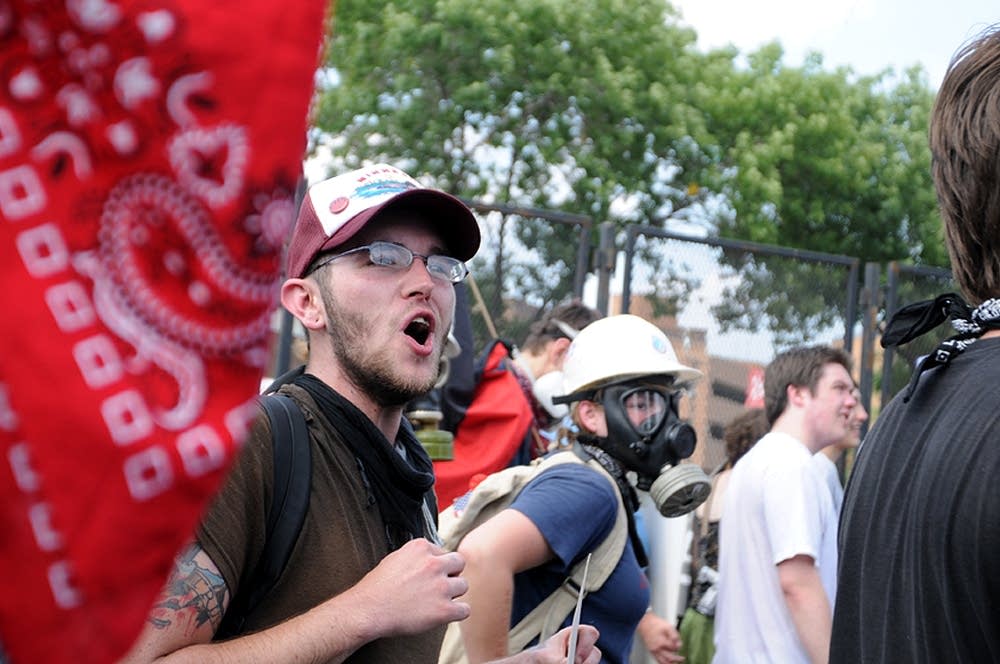 Students marching