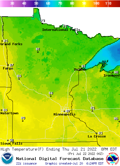 Sunny Thursday; hotter Friday