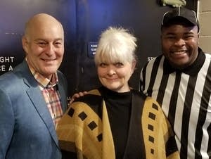 Lynne Warfel with Stephen Yoakam, left, and H. Adam Harris.