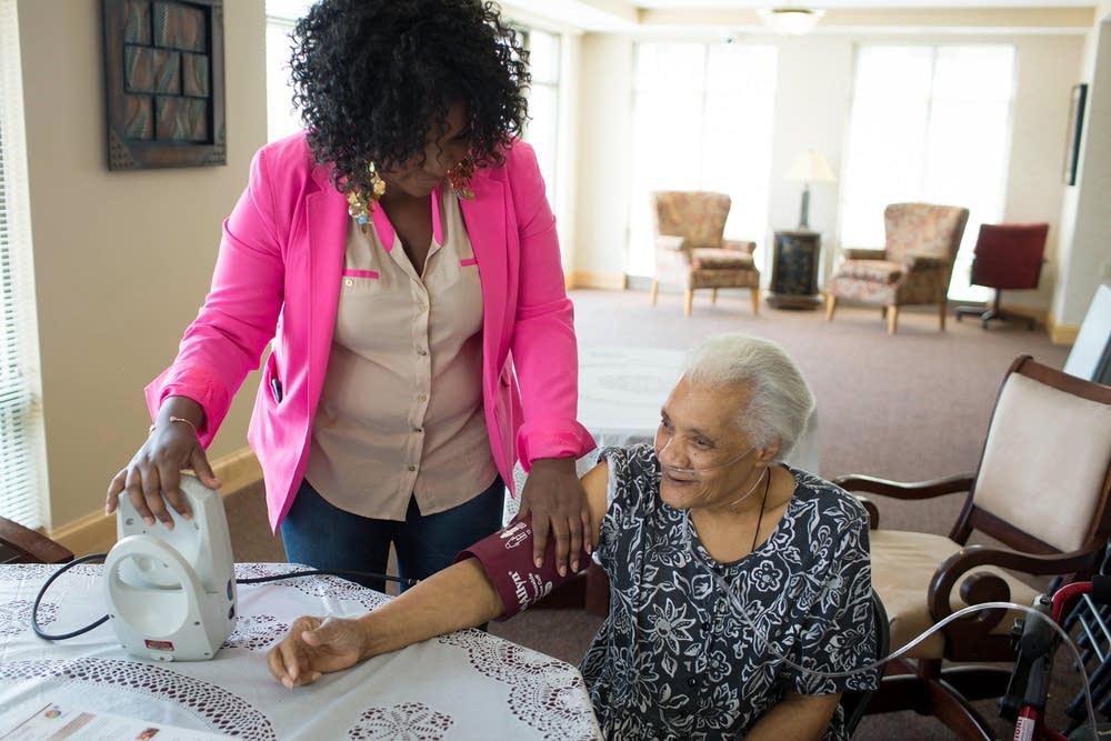 Checking blood pressure