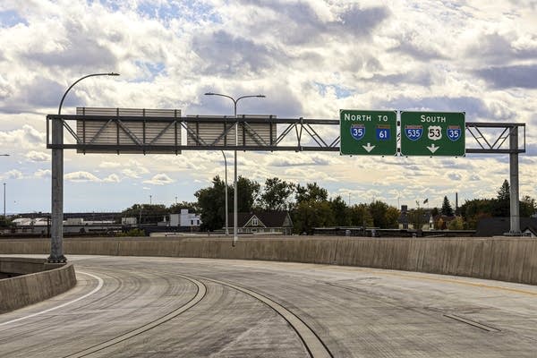 A newly opened interstate interchange.