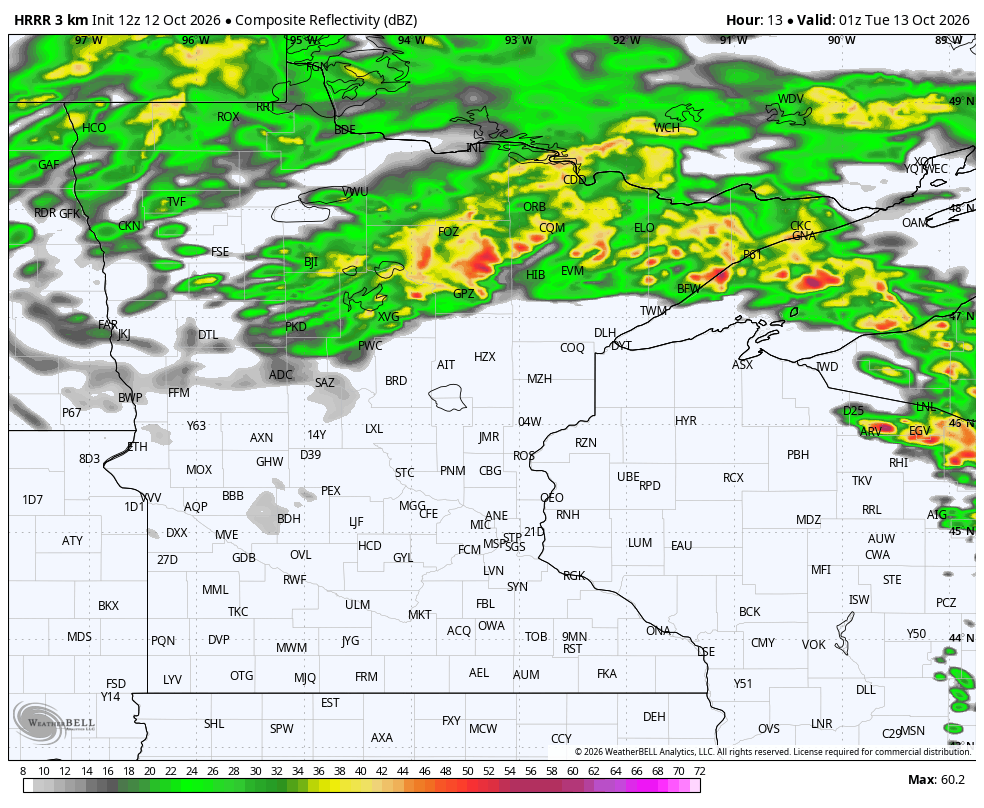 animation of showers moving through