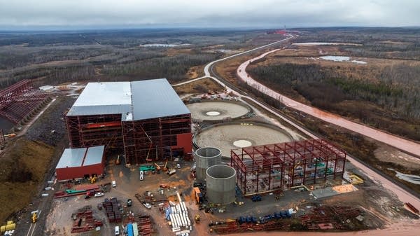 the mesabi metallics mine building under construction