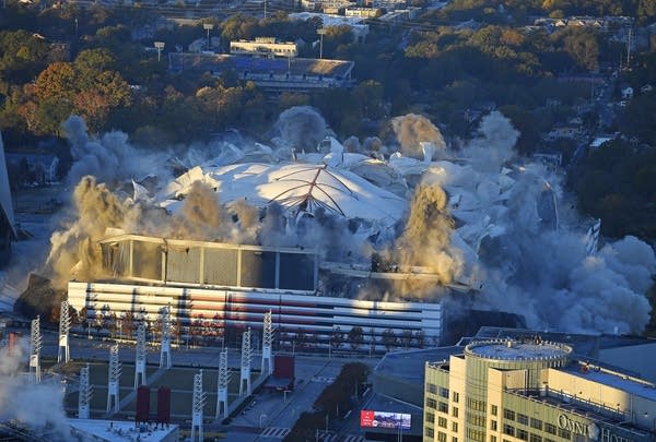 A sports stadium bites the dust
