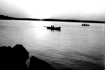 Evening scene on Lake Kabetogama, 1933.