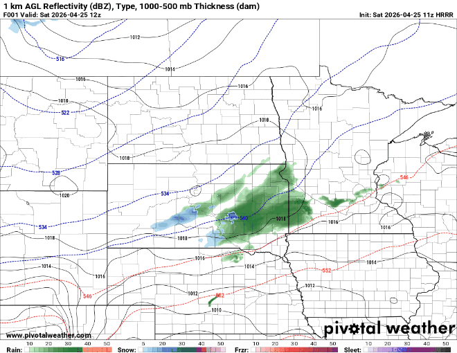Forecast precipitation Saturday 7 a.m. to midnight