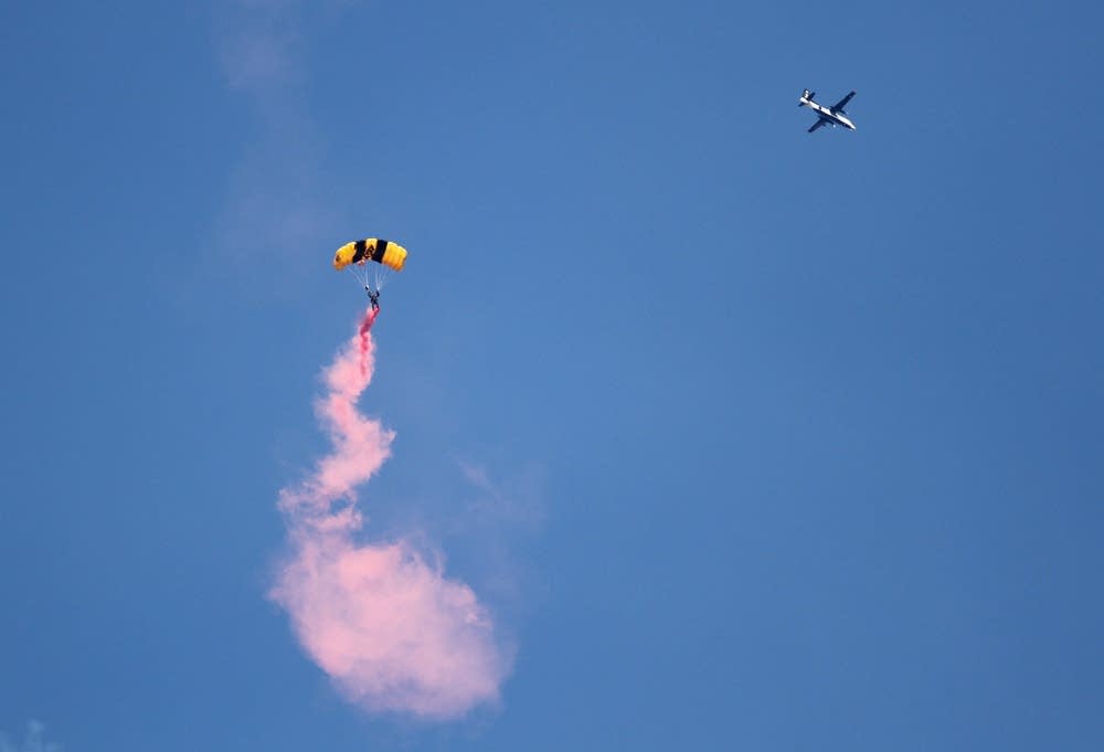 Jumping from plane