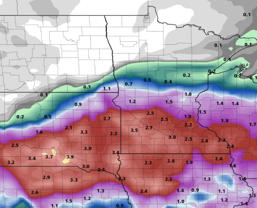 Canadian model precipitation output 