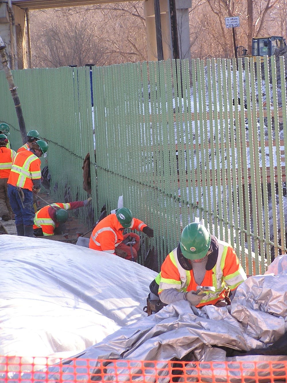 Covering the concrete