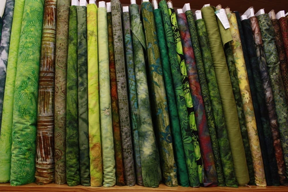 Bolts of fabric