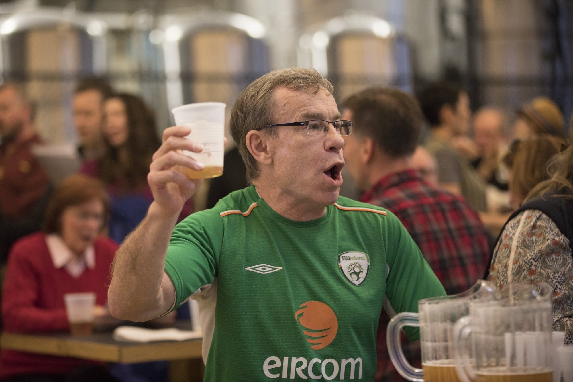 Michael Karaman came for the beer, and to sing.