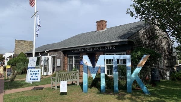 The offices of the Montauk Chamber of Commerce. “Oceanfront is why people come here," said Executive Director Jennifer Fowkes. That oceanfront, however, is threatened by rising sea levels and more intense storms.