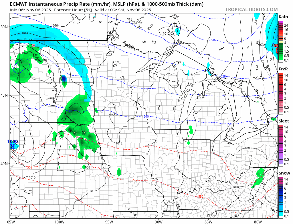Forecast precipitation Saturday 3 a.m. to Sunday 3 a.m.