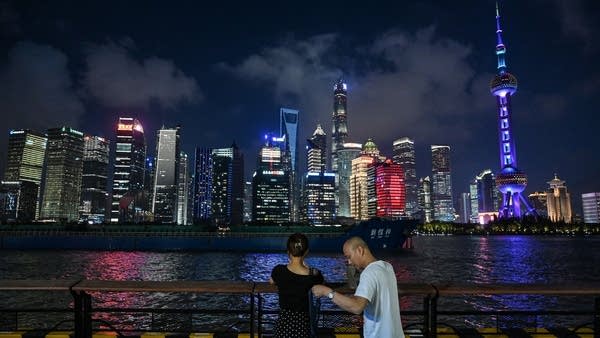 A view of the Lujiazui financial district in Shanghai. 
