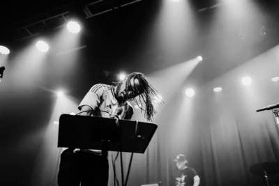 Band performing on stage