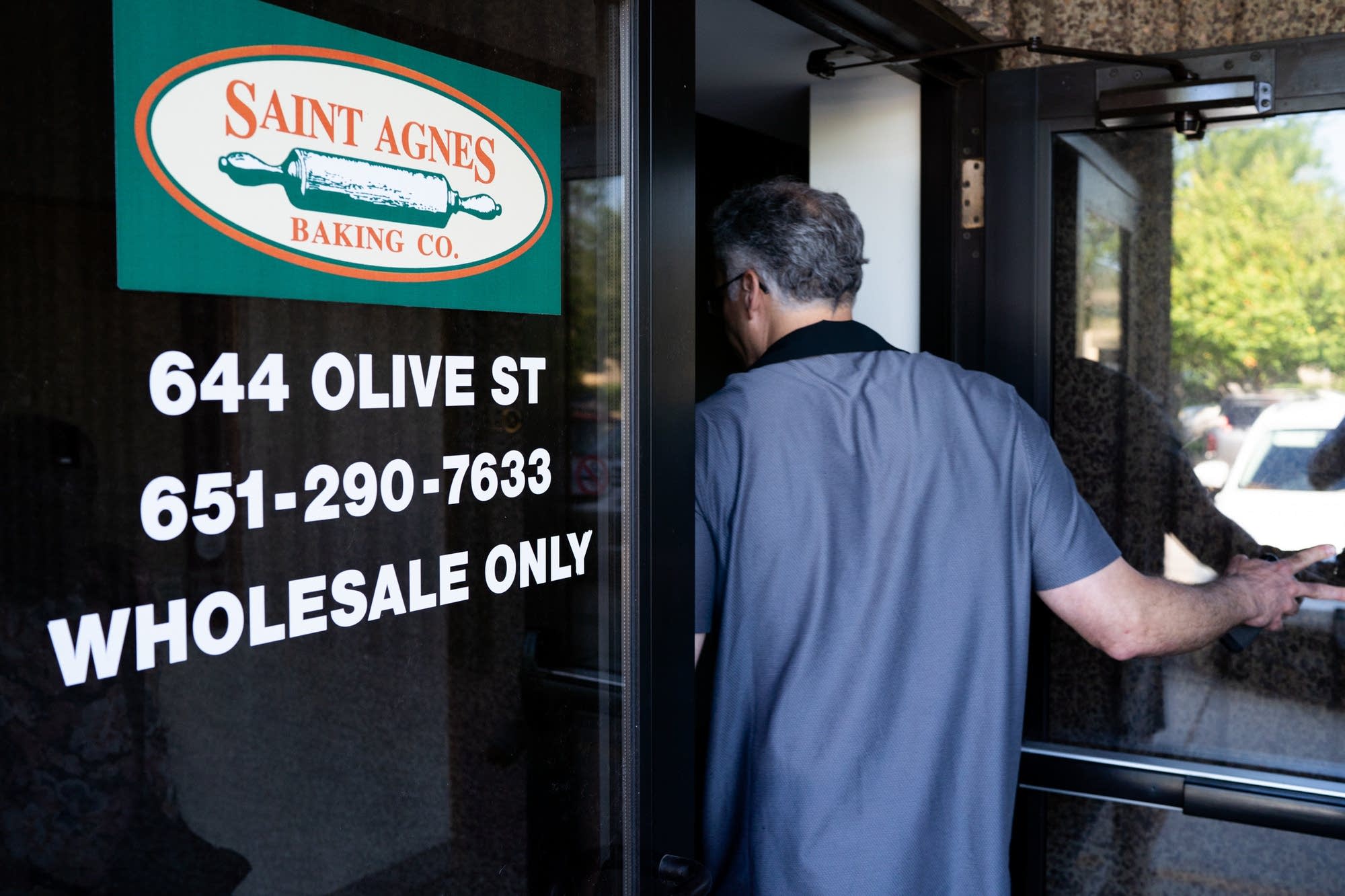 Mike Mitchelson enters the former home of St. Agnes Baking Co.