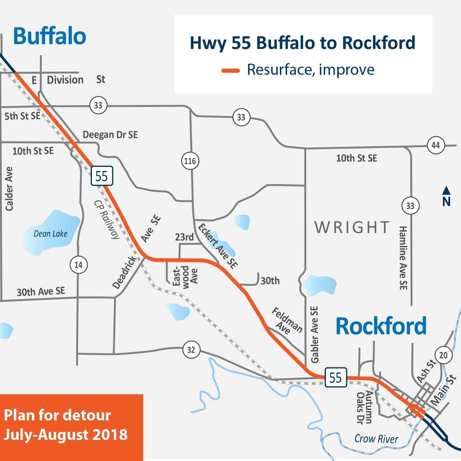 Highway 55 Buffalo to Rockford