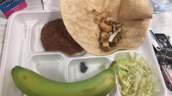Here’s a picture of a school lunch