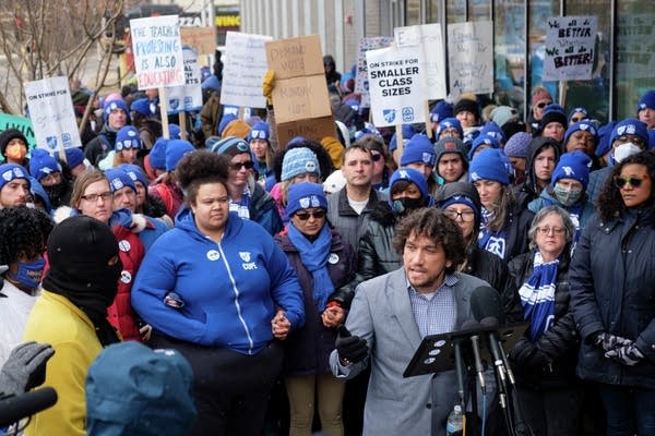 Teachers walkout in Minneapolis.