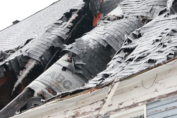 burnt roof on mosque