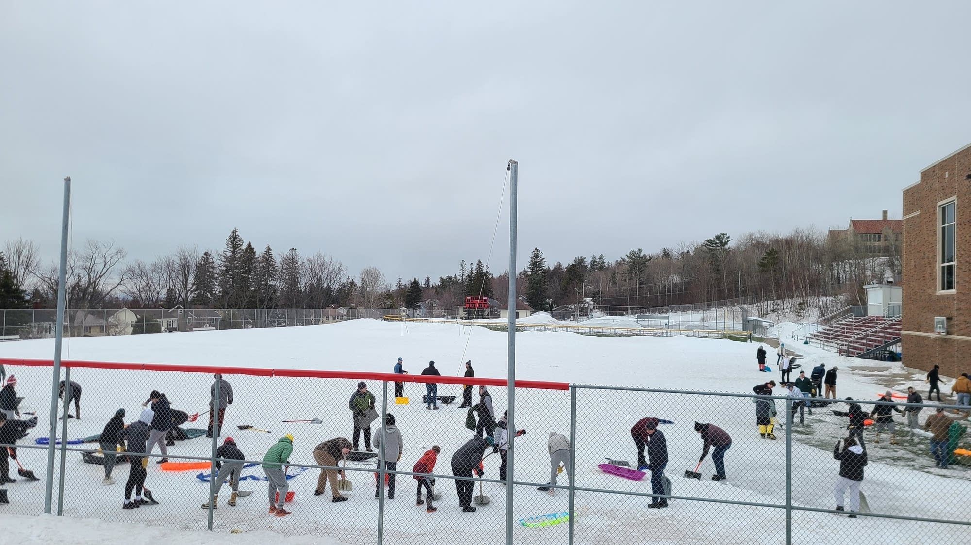 Duluth student athletes start their season by shoveling snow MPR News