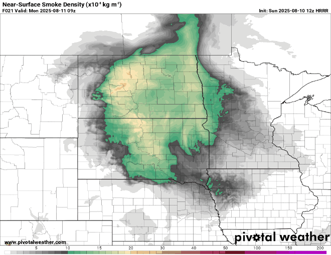 Wildfire smoke returns for the start of the week with heat returning late week