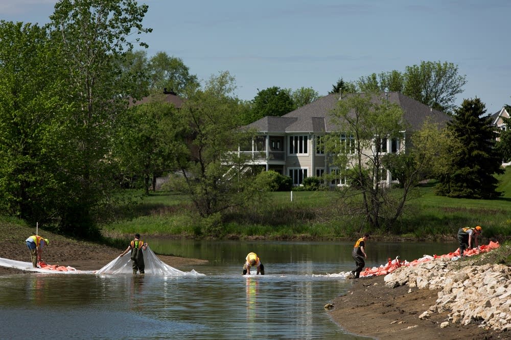 Storm water retention pond