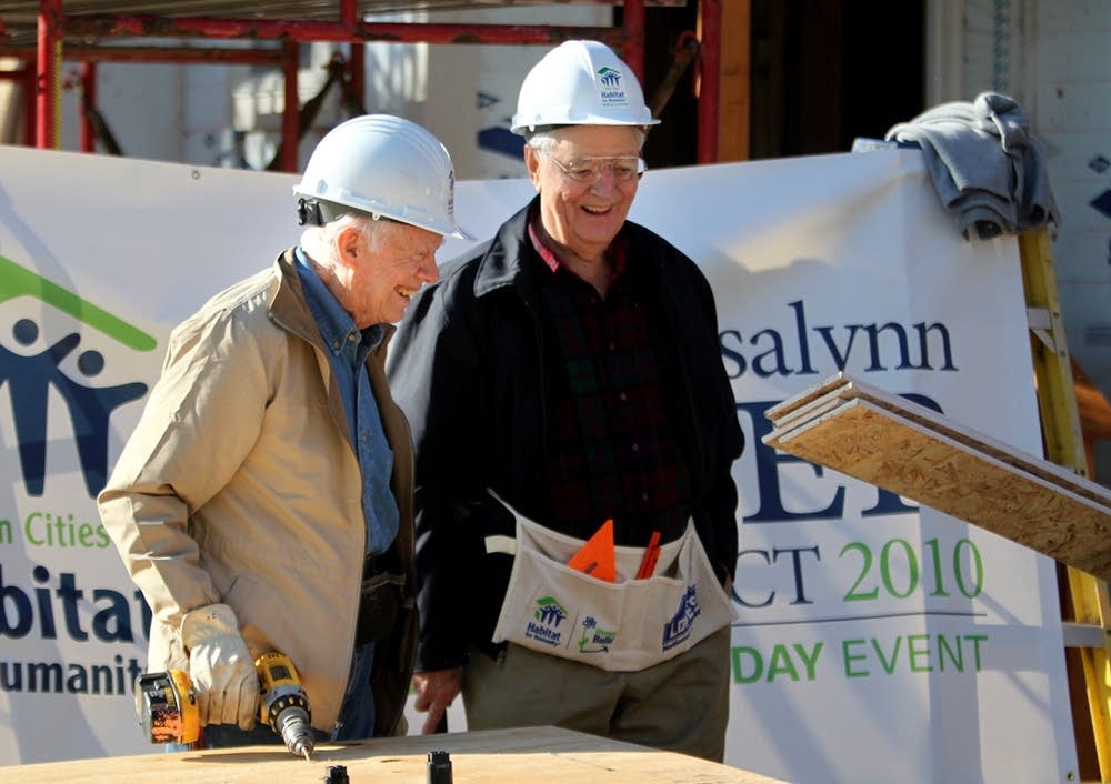 Carter and Mondale share a joke