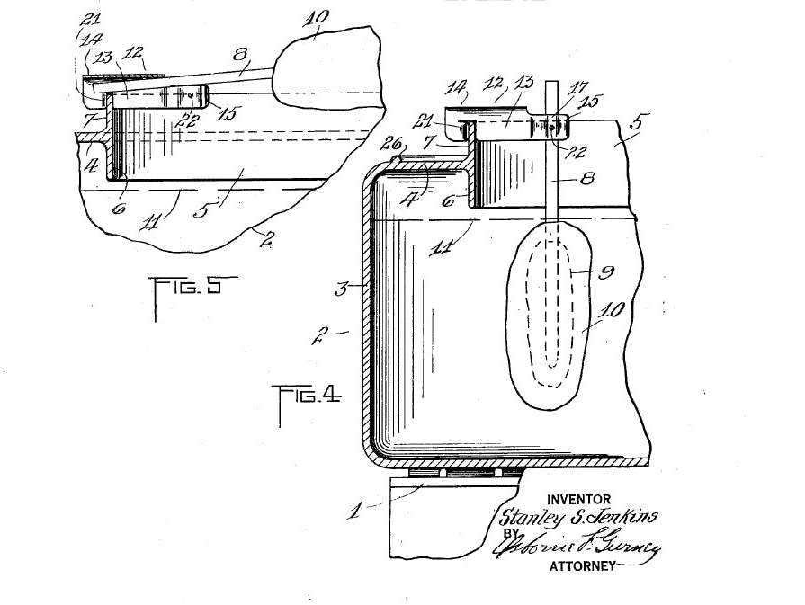 A close-up of U.S. Patent 1706491A