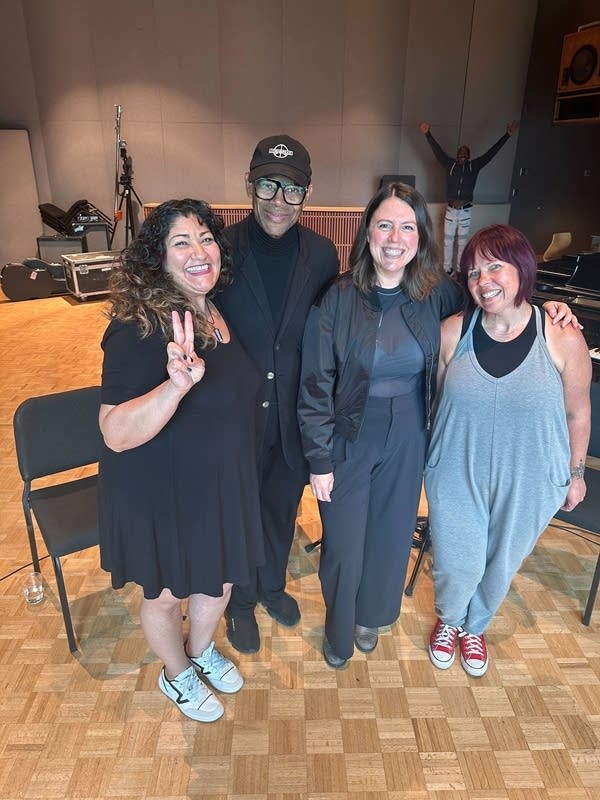 From left to right: Nilufer Arsala, Jimmy Jam, Andrea Swensson, Derrick Stevens (back), Jill Riley