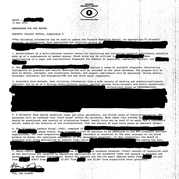 Desaparecidos, 'Payola'