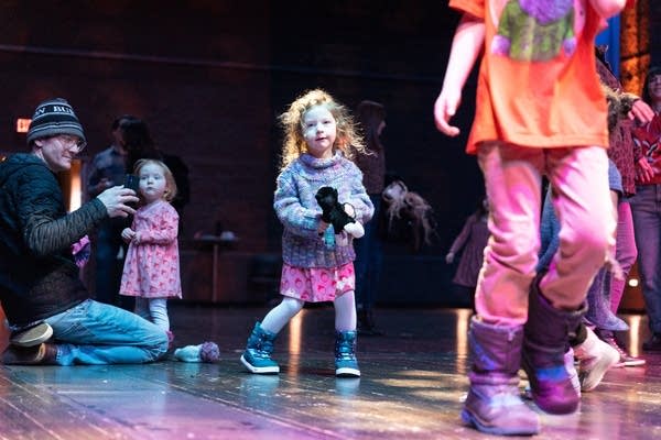 Children dance to music